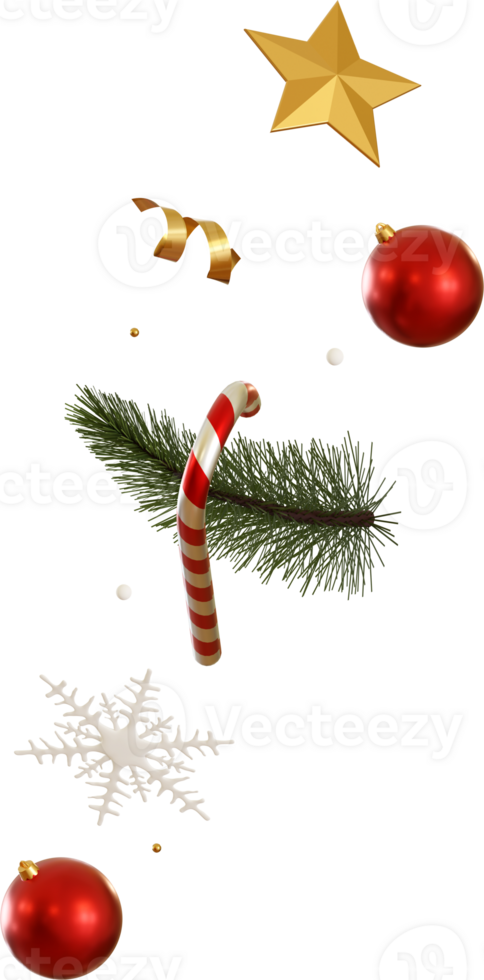 falling christmas ornament png