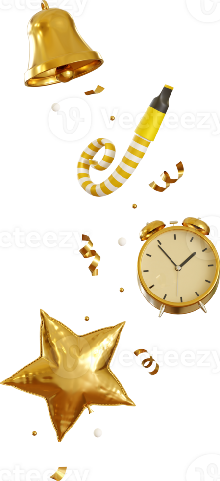 falling new year ornament png