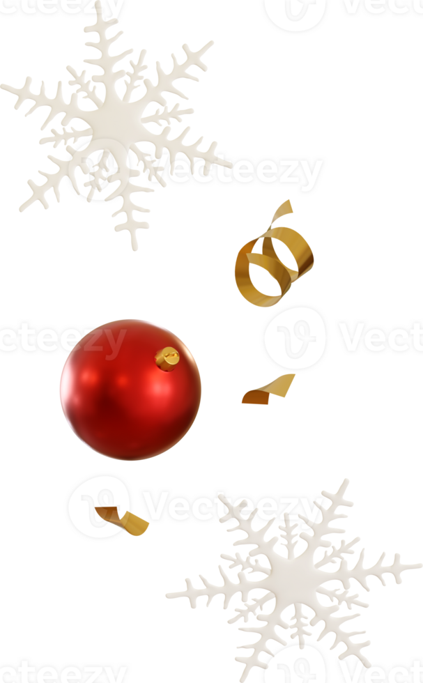 falling christmas ornament png