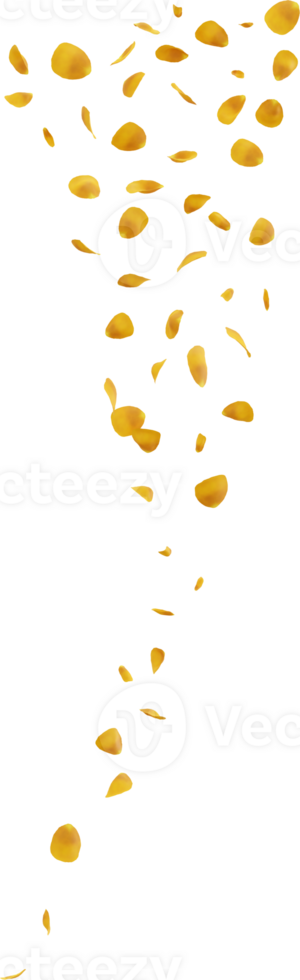 falling yellow rose flower petals png
