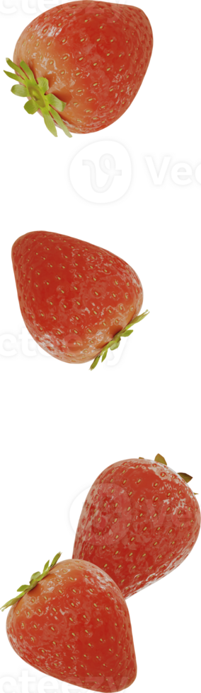 falling strawberry fruit png