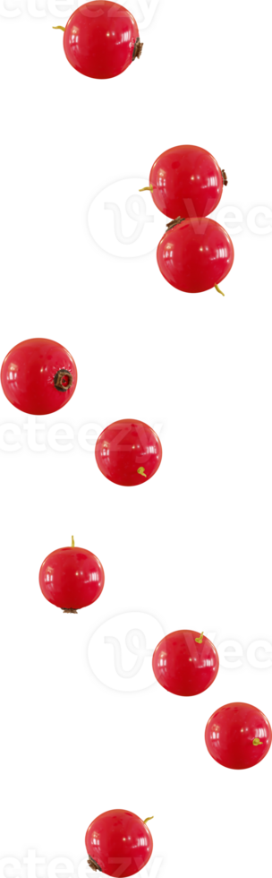 falling red currant berries png