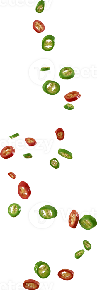 red and green chili slices png