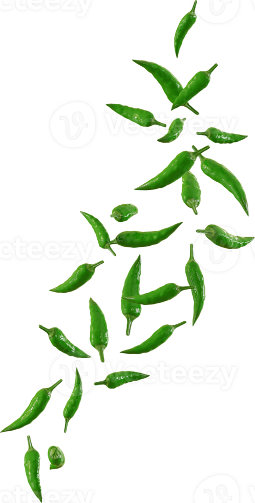 falling green chilli png
