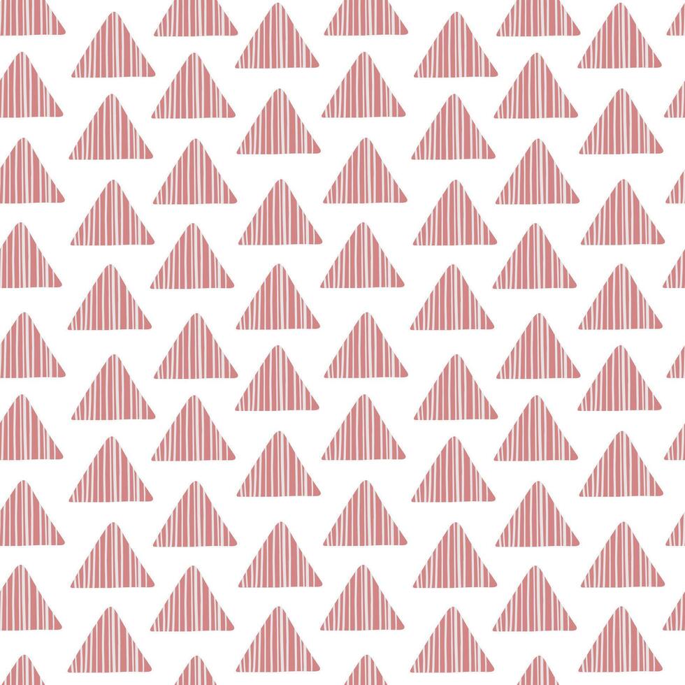 Monochrome seamless pattern with simple geometric shapes. Scandinavian background. vector