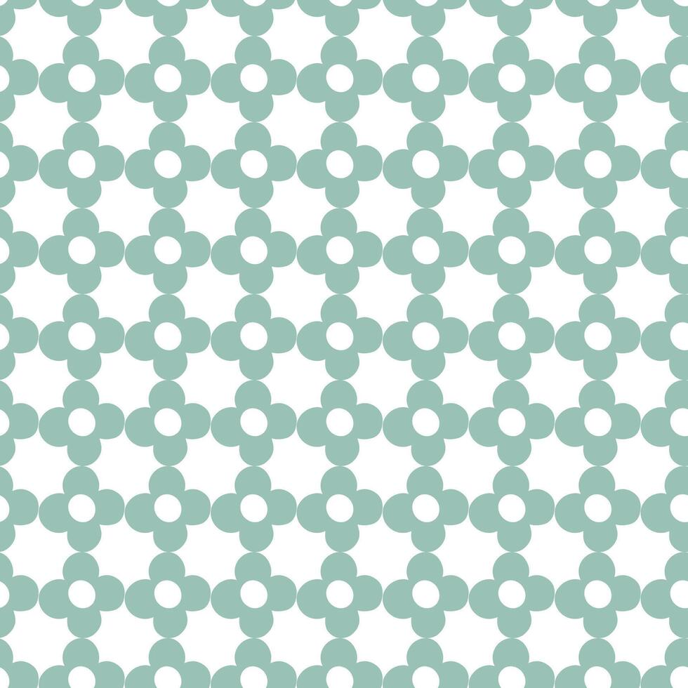 Seamless pattern with simple abstract shapes, flowers. Monochrome geometric backgrounds vector