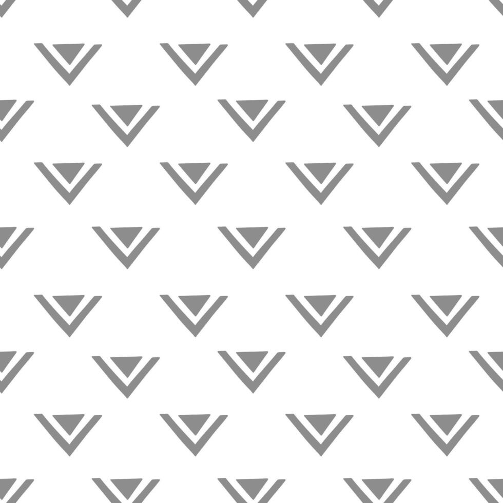 Monochrome seamless pattern with simple geometric shapes. Scandinavian background. vector