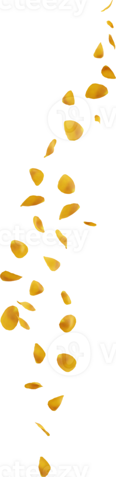 falling yellow rose flower petals png