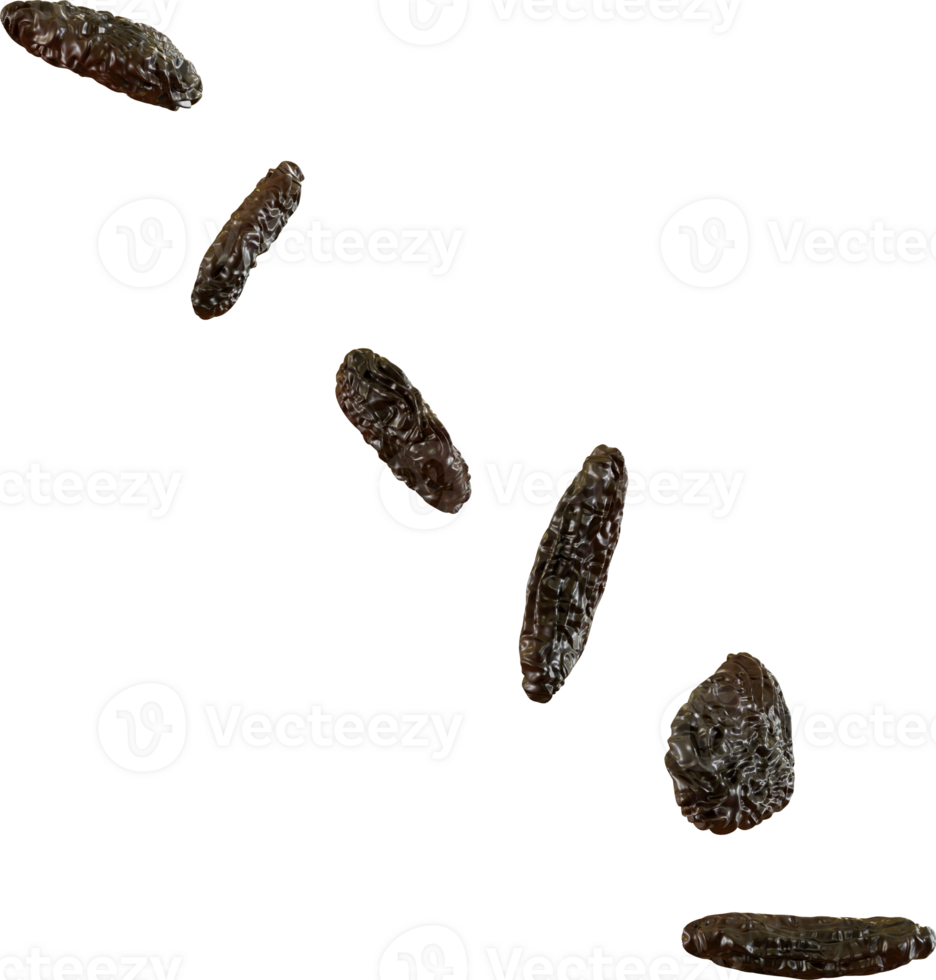 falling brown raisins png