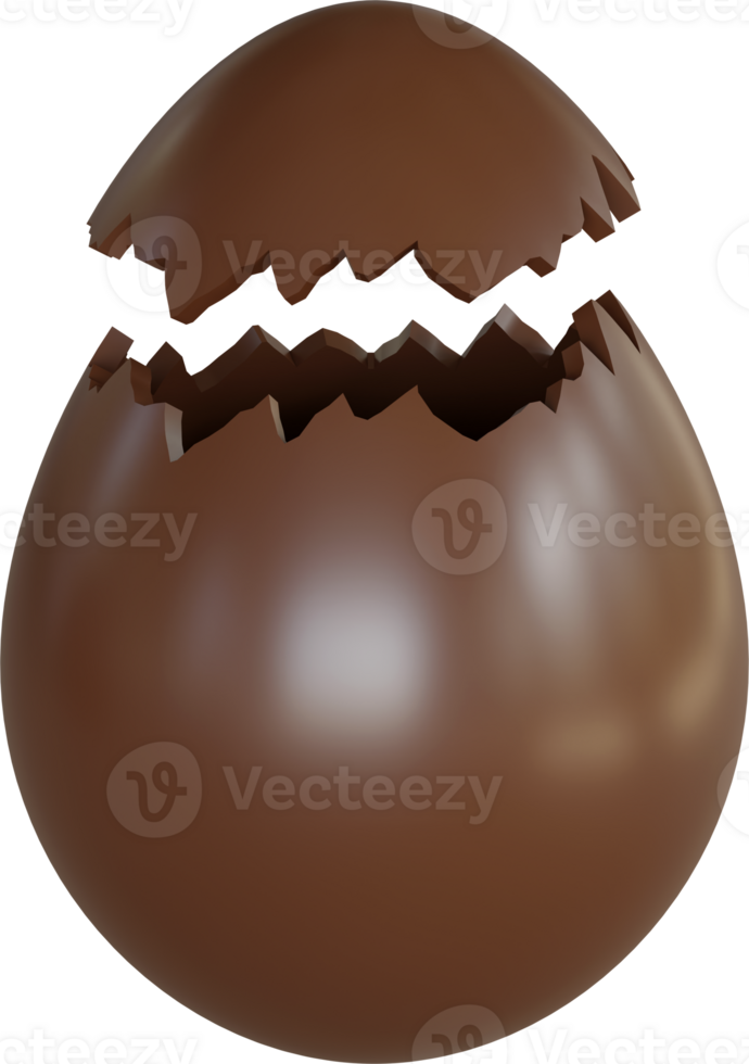 cracked chocolate egg png