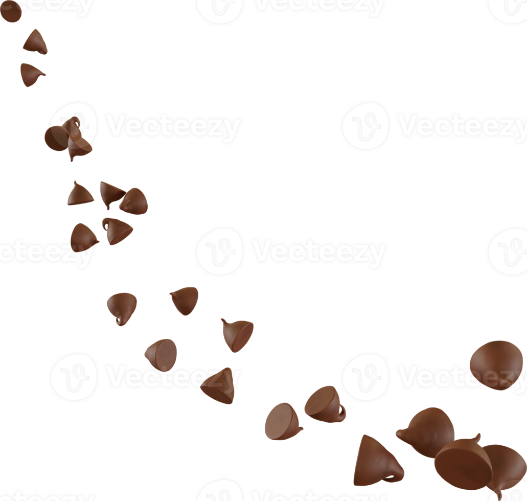 falling chocolate chips png