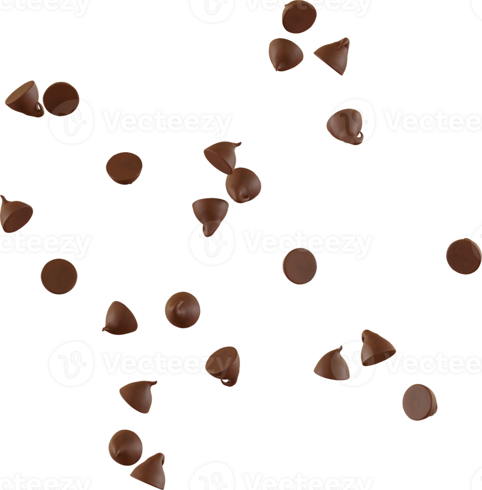 falling chocolate chips png