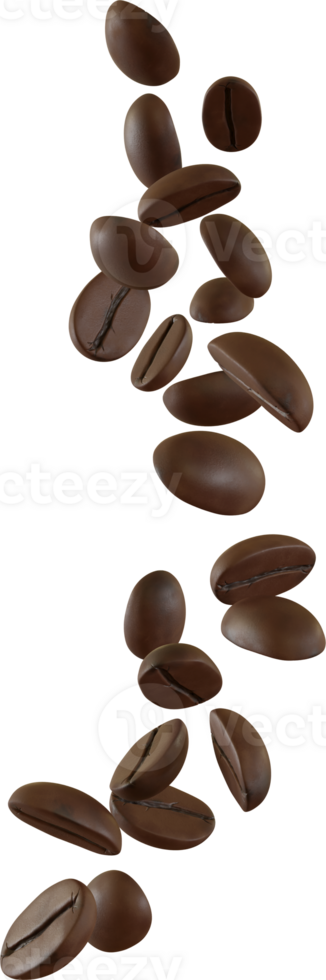 falling coffee beans png