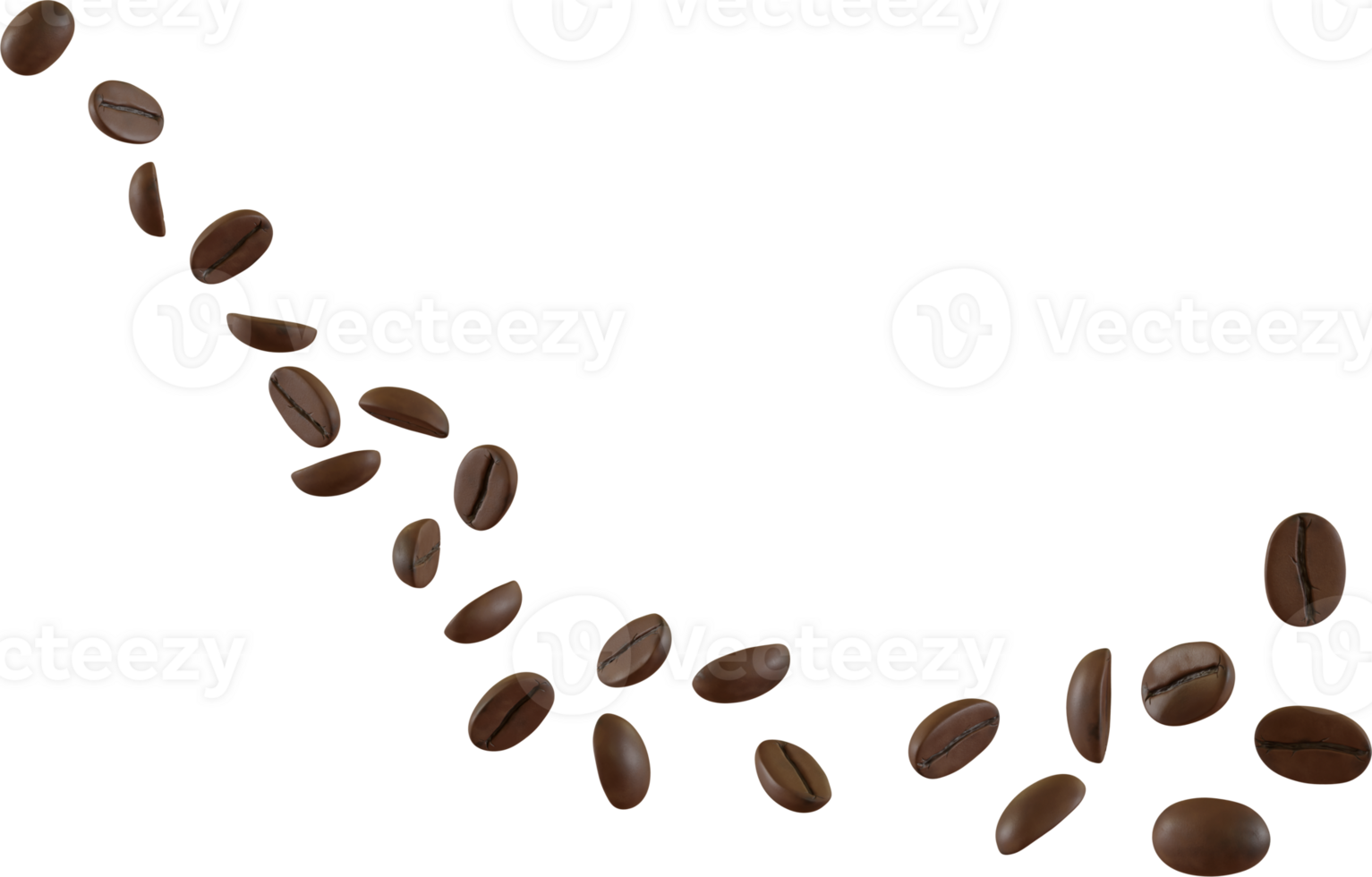 falling coffee beans png