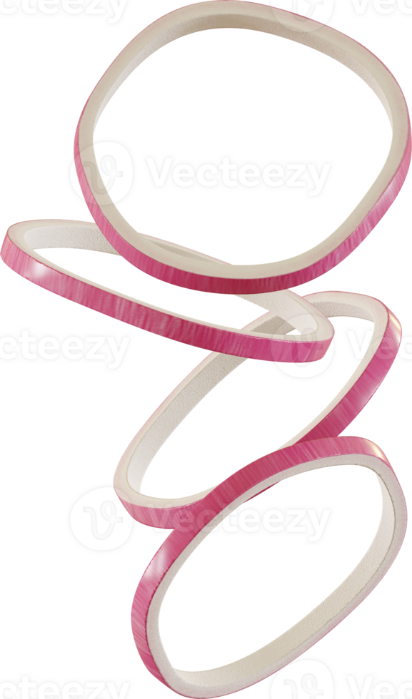 falling red onion ring slices png