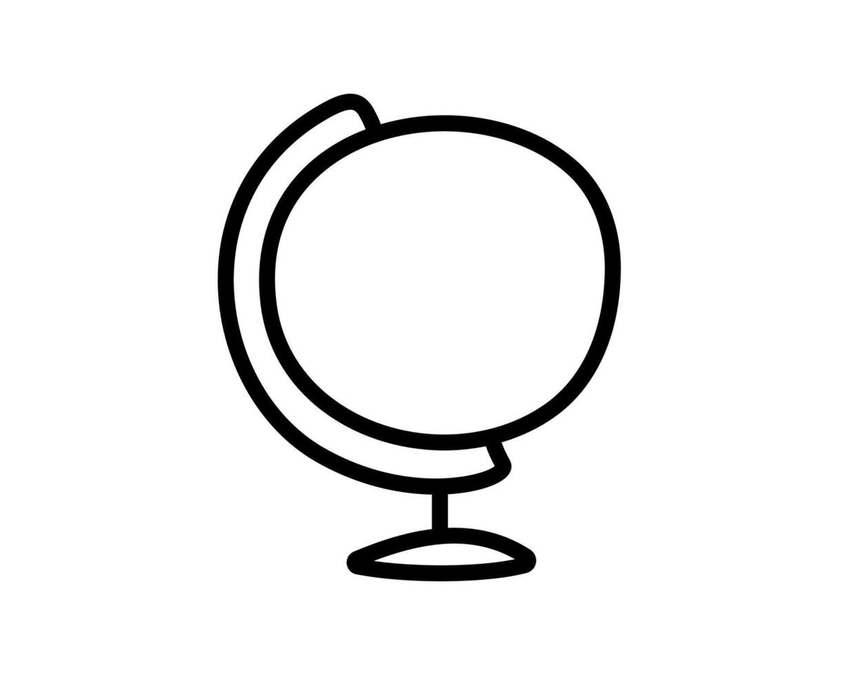 globe outline icon. Element for mobile concept and web apps. vector
