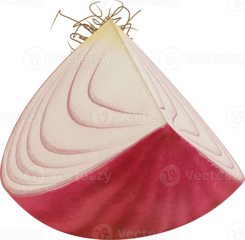 quarter of red onion png