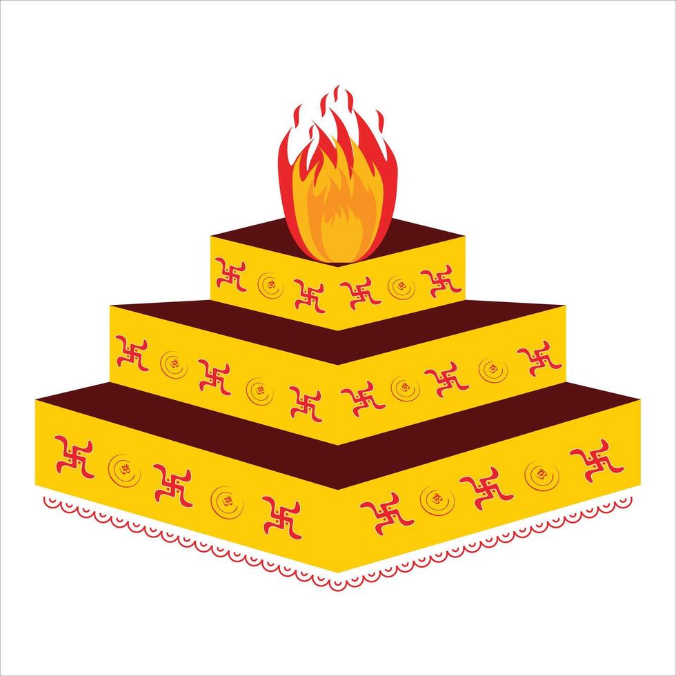 Hawan Kund Indian Traditional Yagya Image vector