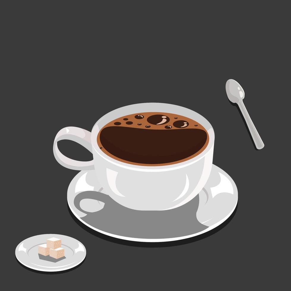 A cup of coffee illustration vector