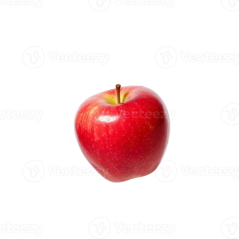 red apple on transparent background png