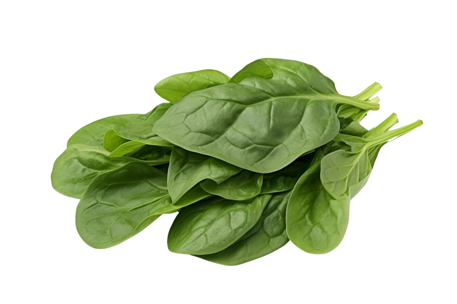 spinach leaf on transparency Background png