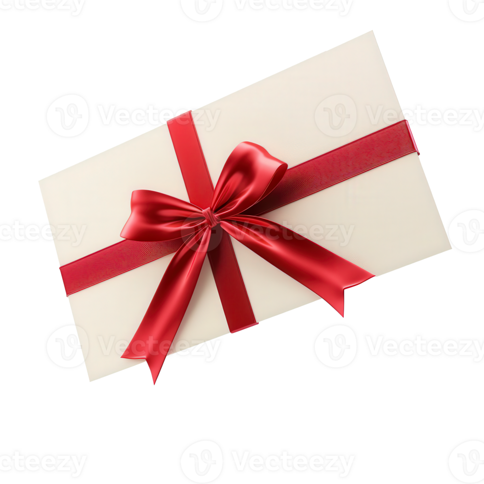 White Envelope with Red Ribbon png