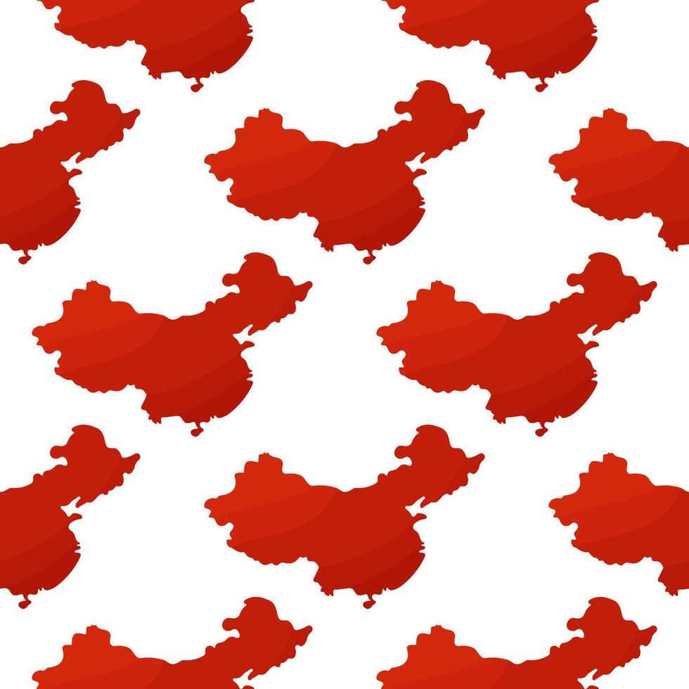 China world map pattern Geography location Asia vector