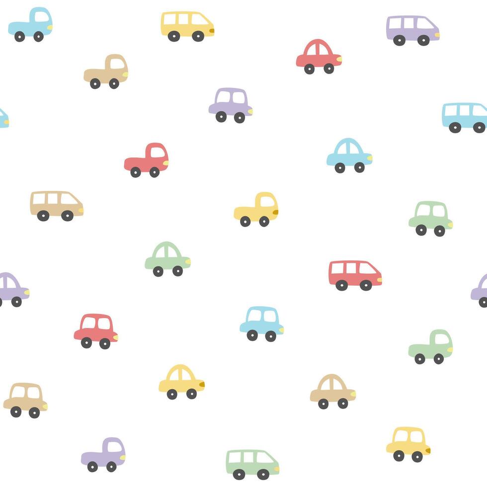 Seamless pattern with colorful car vector