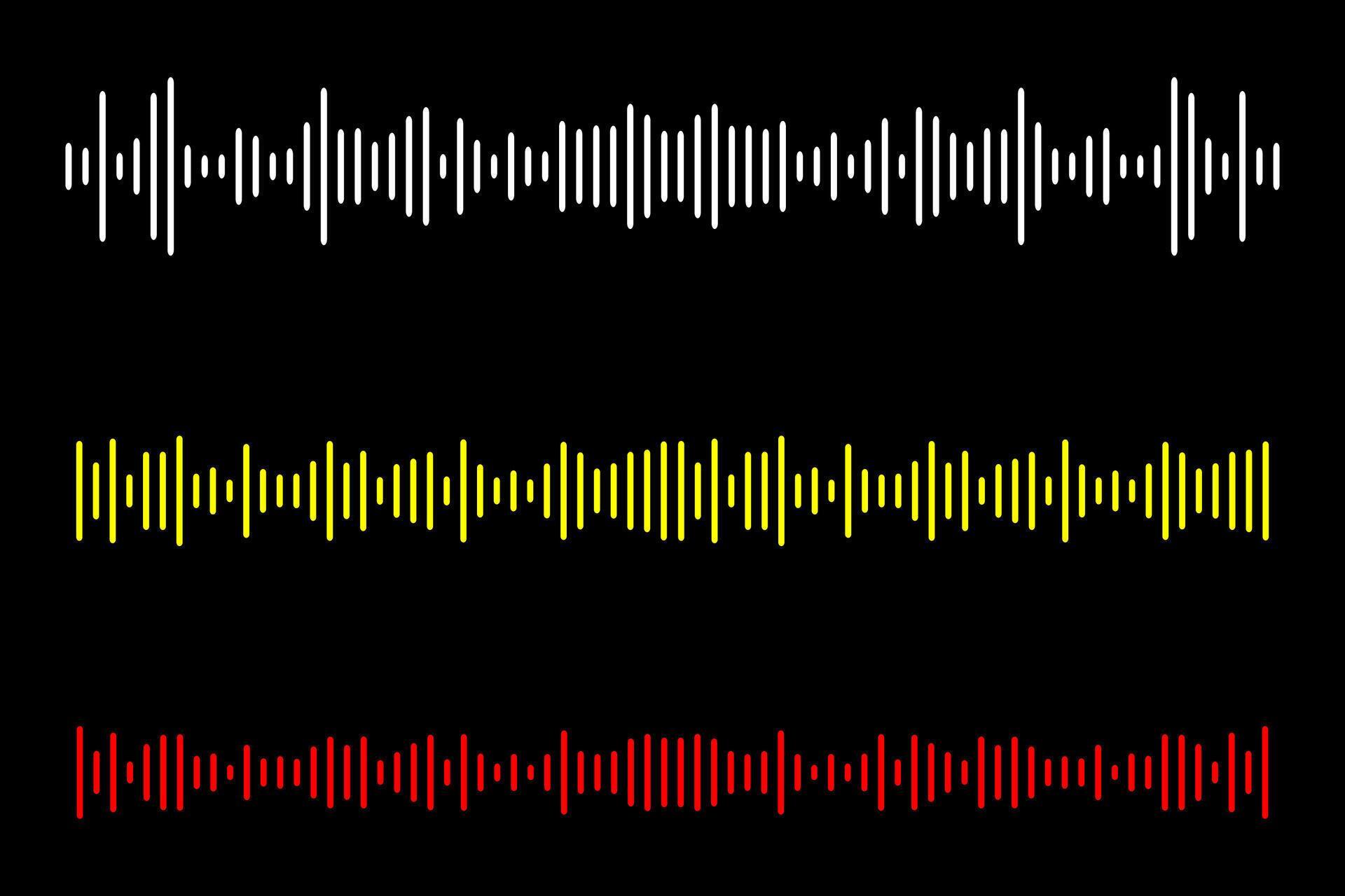 Digital sound wave equalizer, simple audio sound waves effect. 46544578 ...
