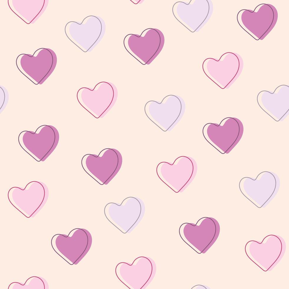 Seamless love pattern design . Floral print for fabric vector