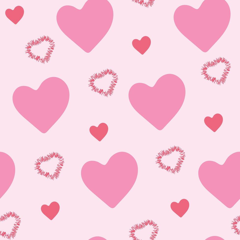 Seamless love pattern design . Floral print for fabric vector