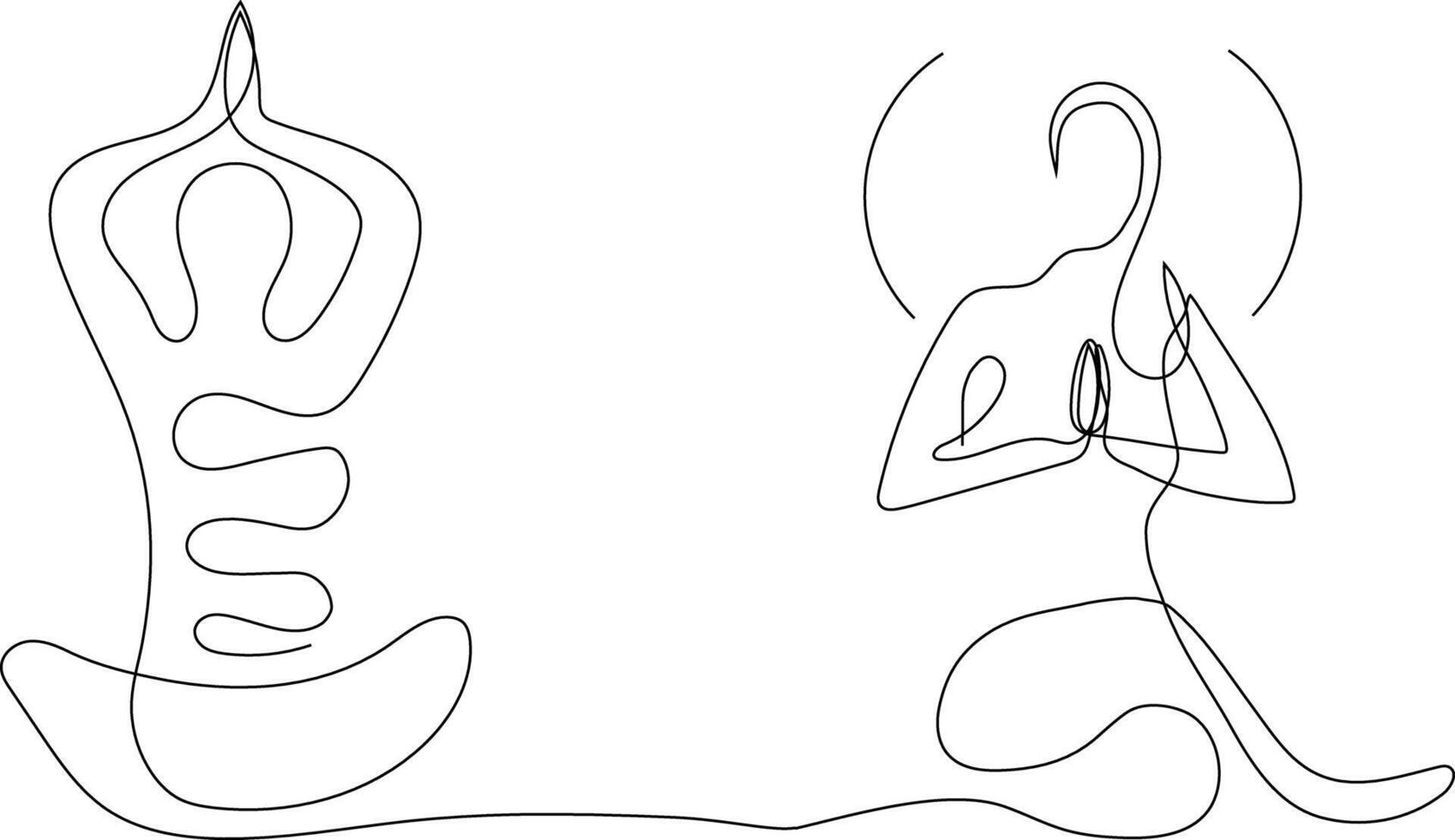 Yoga. Sports. Healthy lifestyle. Relaxation. Meditation. vector