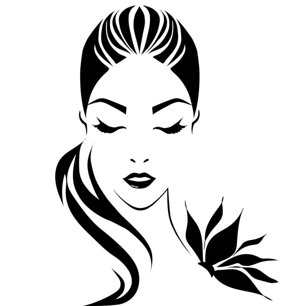 Girl. Beauty. Makeup vector