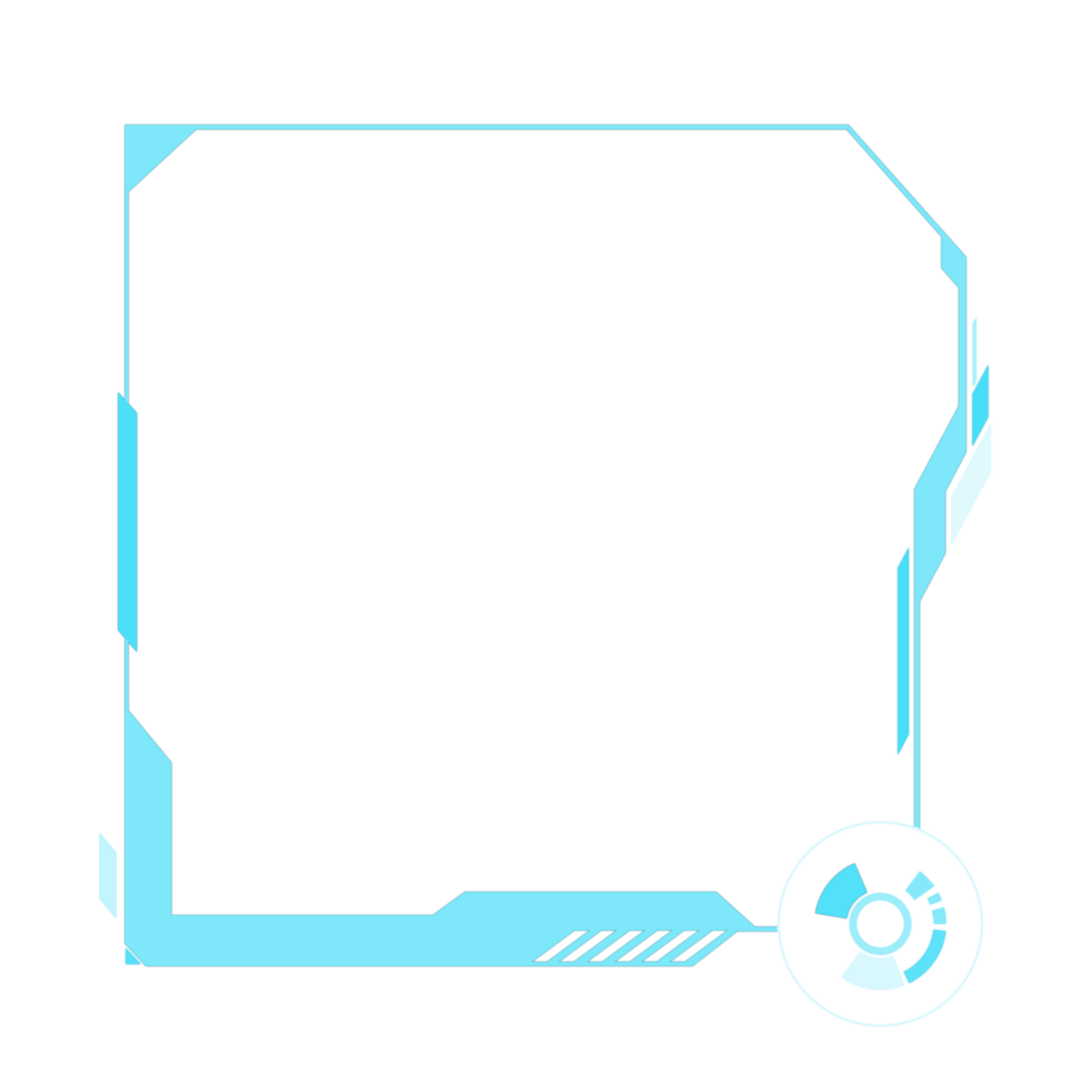 HUD frame futuristic elements technology high-tech png