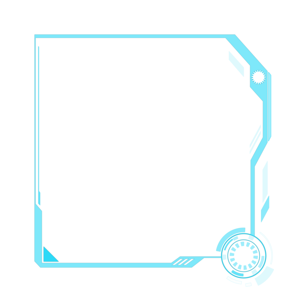 HUD frame futuristic elements technology high-tech png