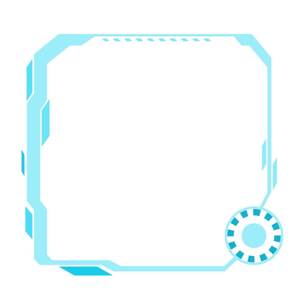 HUD frame futuristic elements technology high-tech png