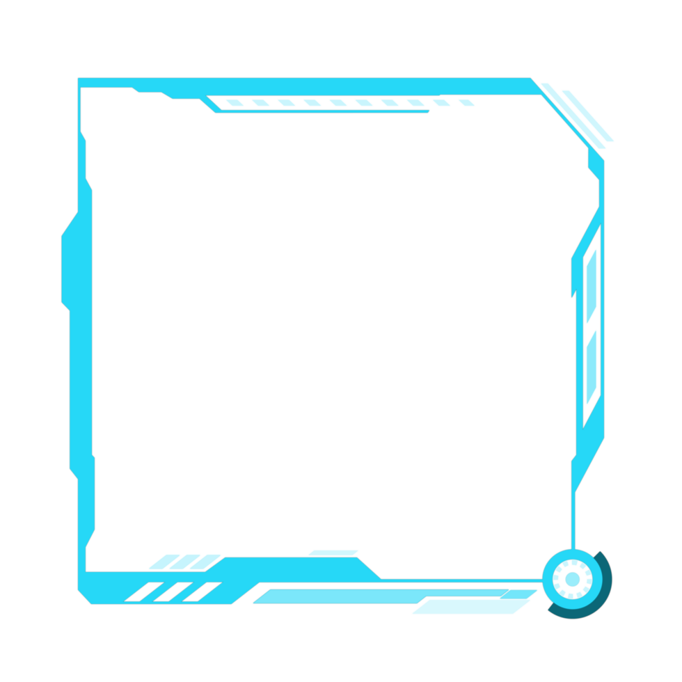 HUD frame futuristic elements technology high-tech png
