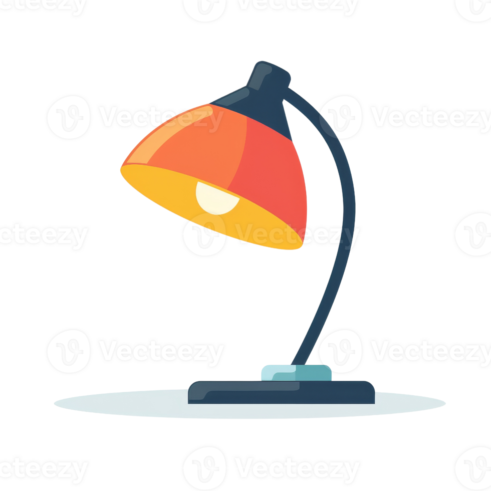 Table lamp icon. Flat illustration of table lamp icon for web design png
