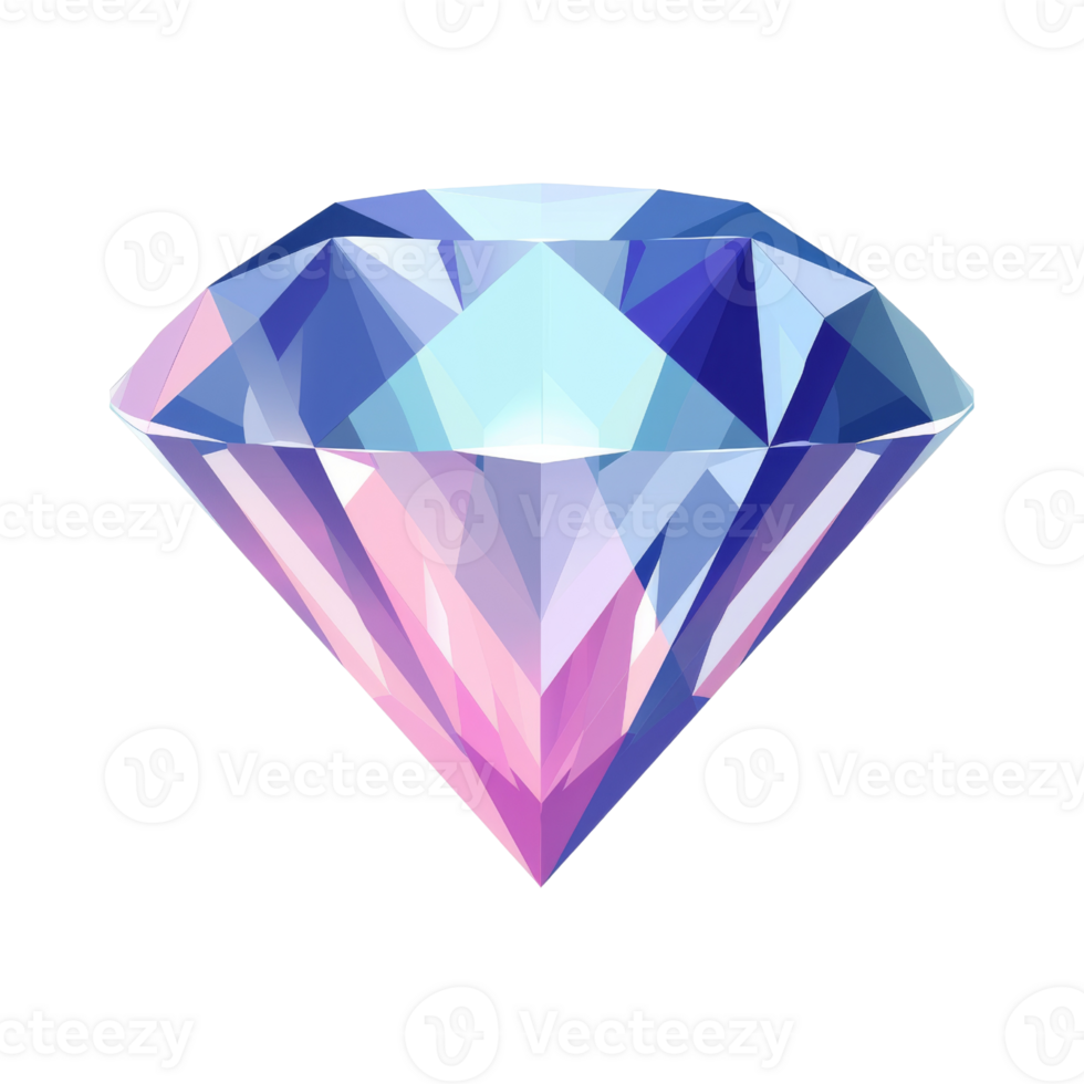 Illustration of a blue diamond on a transparent background. png