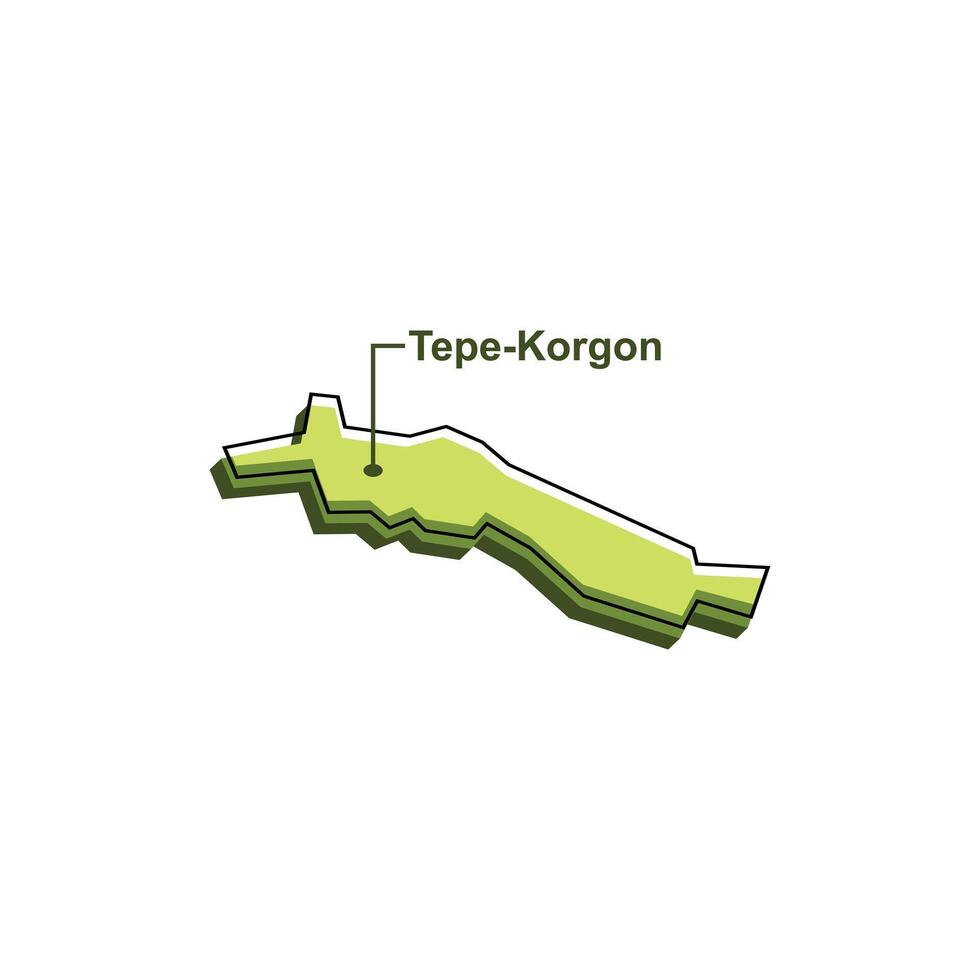 Kyrgyzstan political map with capital Tepe Korgon, national borders, important cities design template vector
