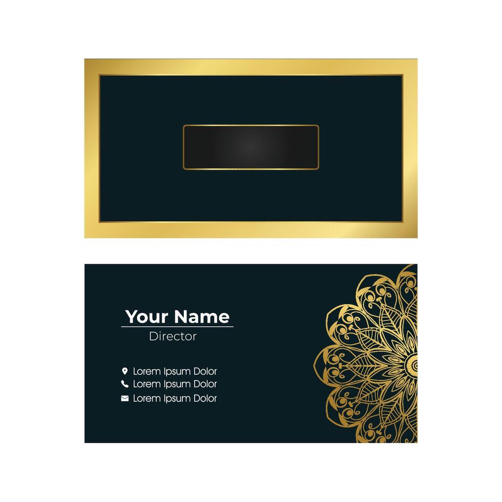 Luxury mandala business card template vector