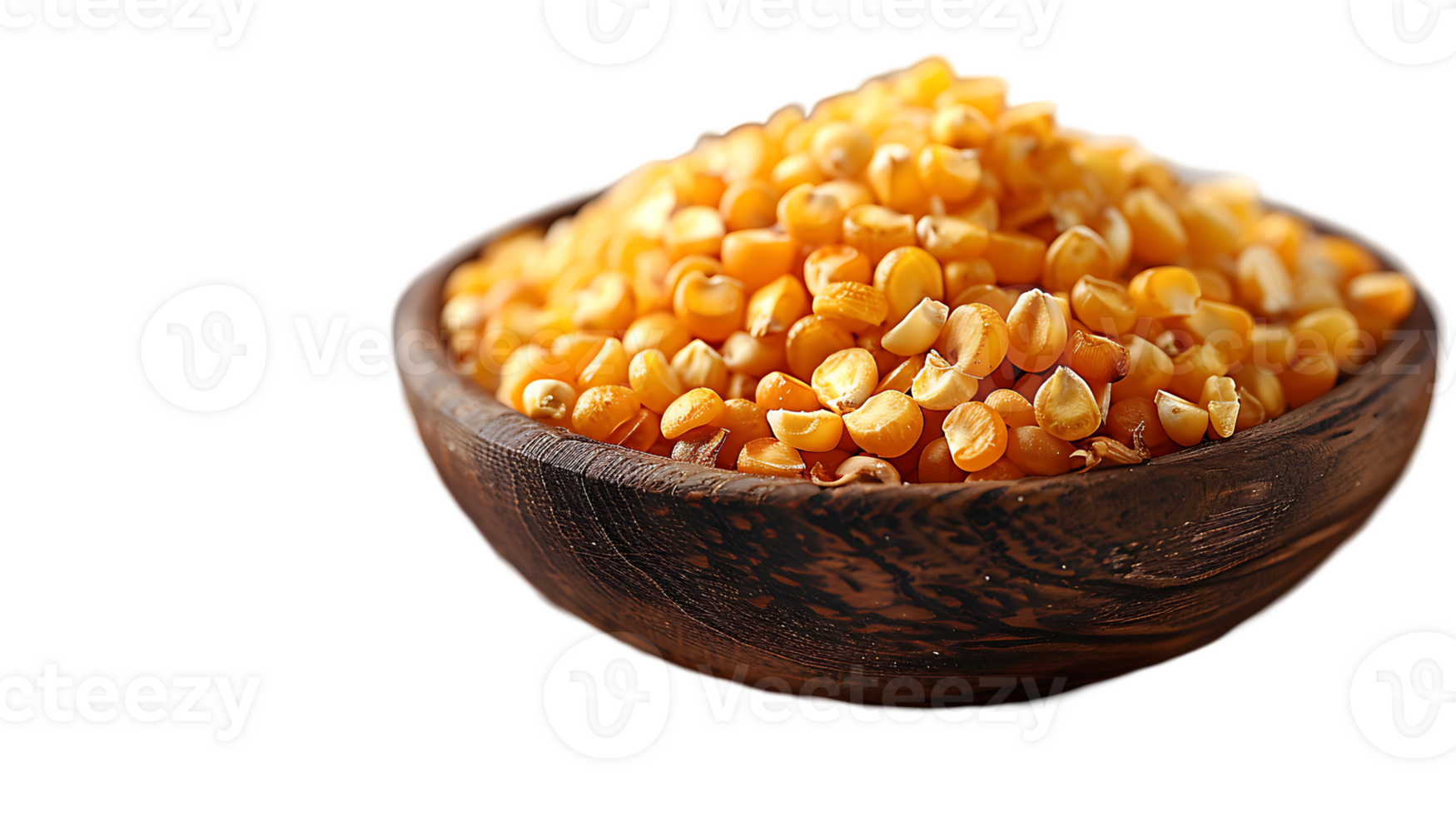 Fresh tasty dried corn seeds on a transparent background png