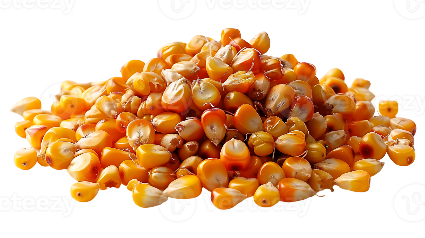 Fresh tasty dried corn seeds on a transparent background png