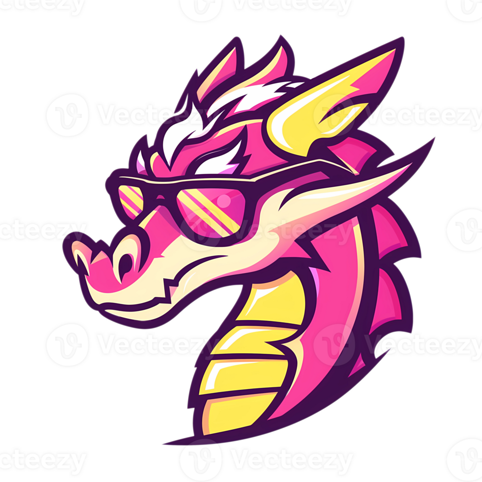 a cartoon dragon wearing sunglasses png