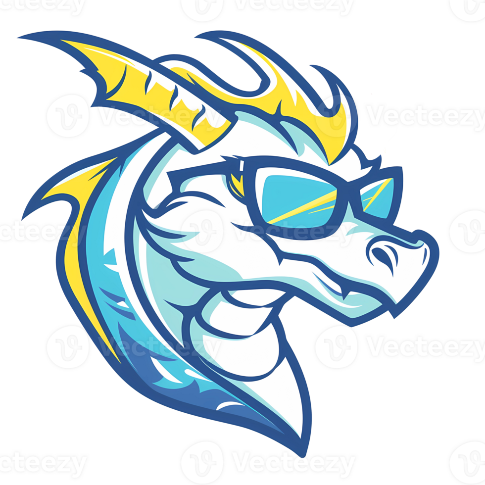 a cartoon dragon wearing sunglasses png