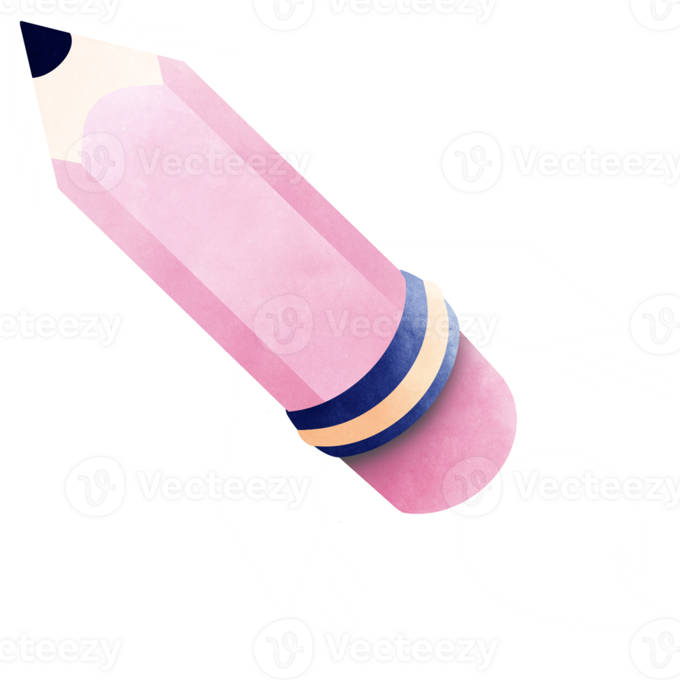 Pencil in rocket form hurtling into space png