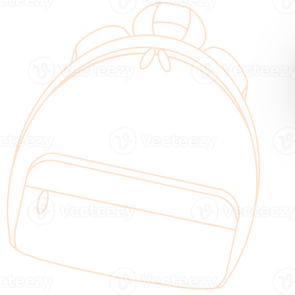 Bag for student and bag doodle png