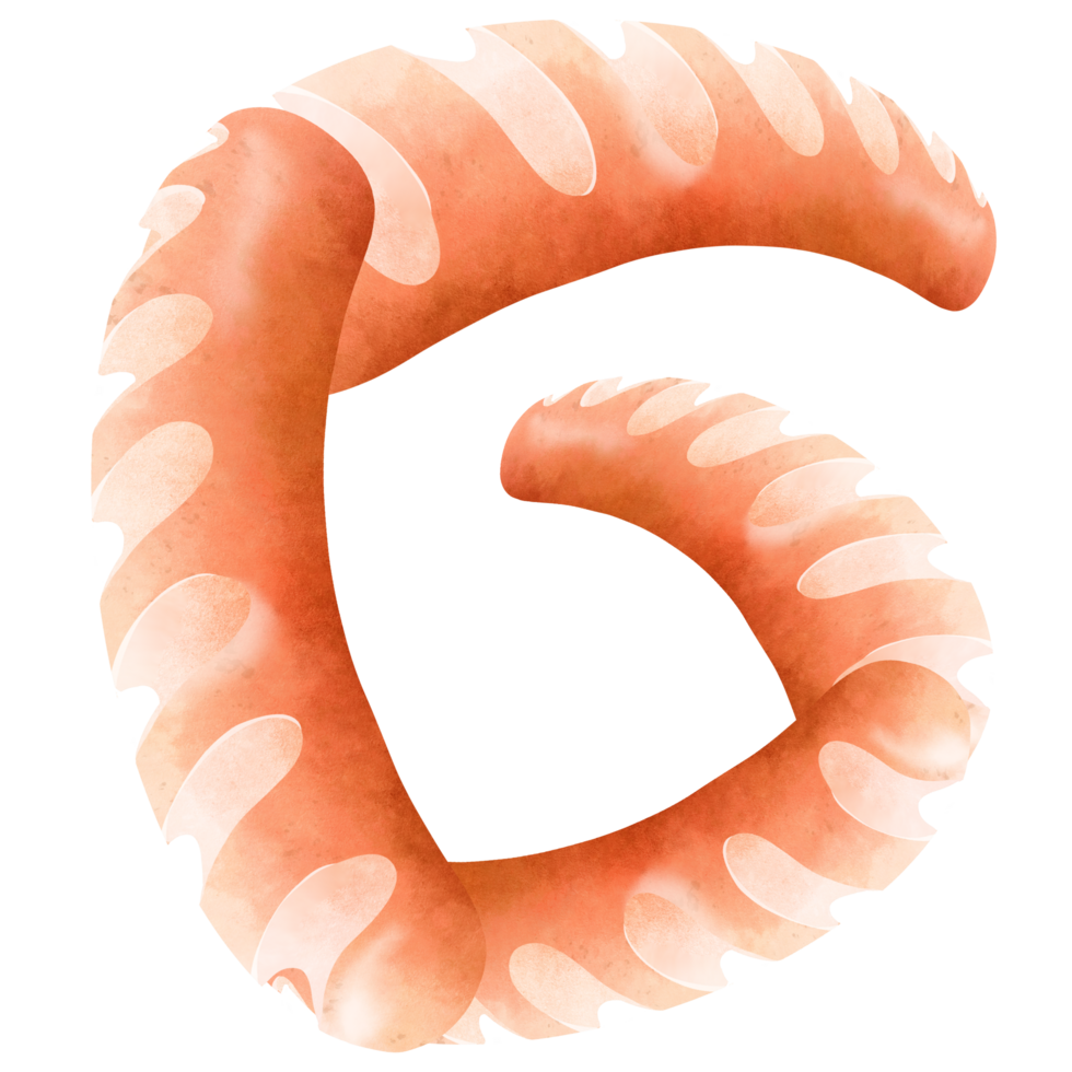 Letter G in hot dog style png