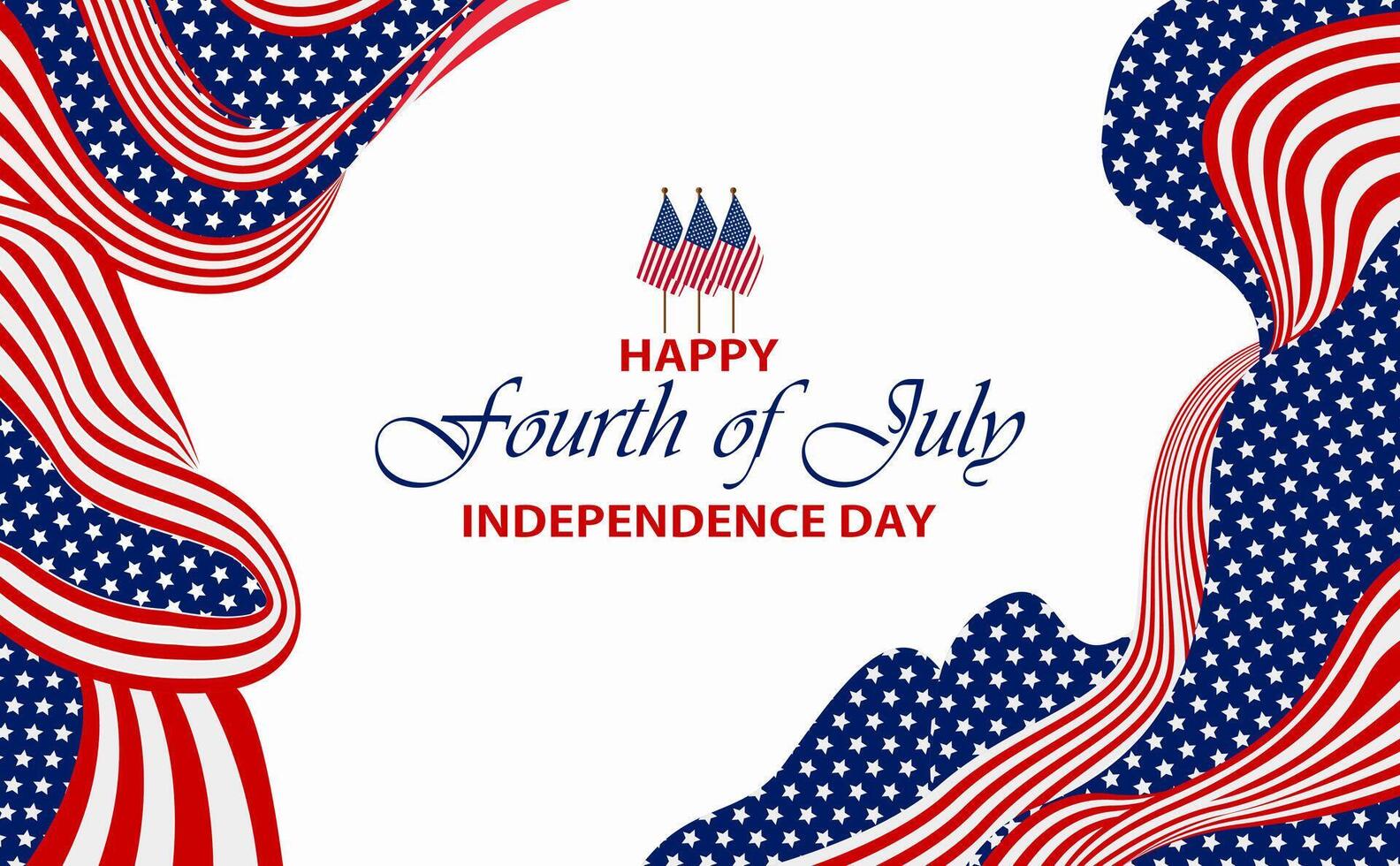 happy fourth of july day background. Suitable for 4th of July Independence Day posters, banners, flyers, backgrounds, and templates vector