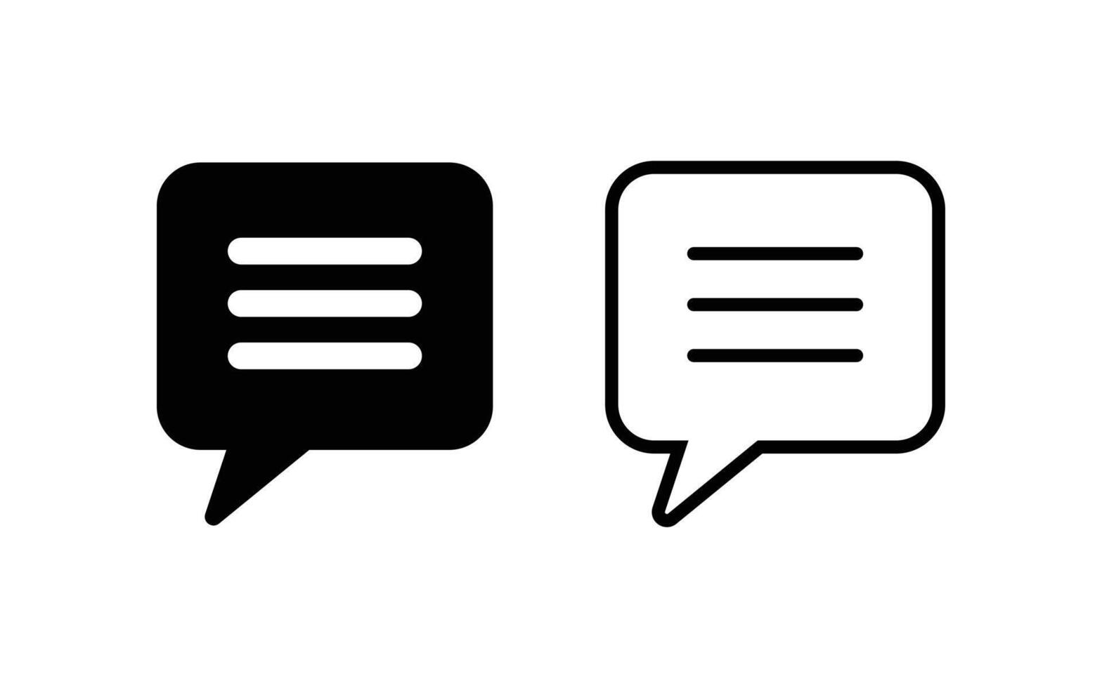 Chat or message icon illustration vector